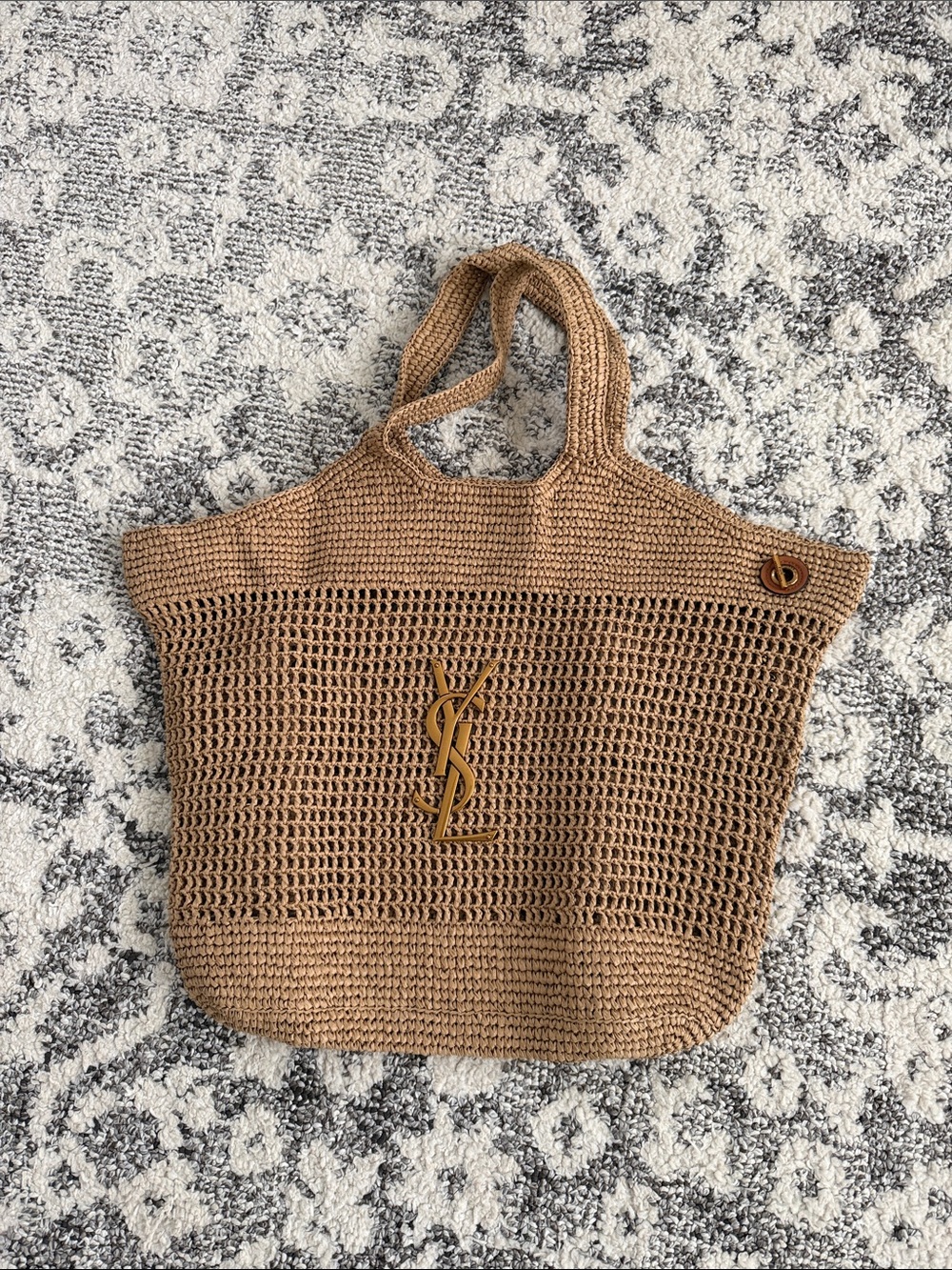Icare Style Raffia Maxi Tote Bag NWOT